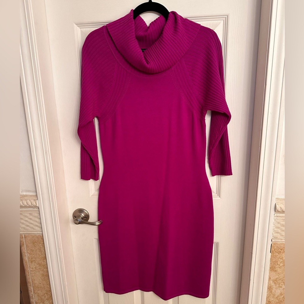 Antonio Melani Pink Sweater Dress Size S 100% Merino Wool